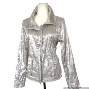 🆕 Ralph Lauren Silver Jacket Zip Up Women’s